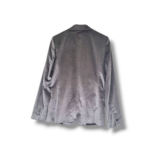 NWT FRAME Classic Blazer in Grey Velvet Sz 4 - Picture 16 of 16